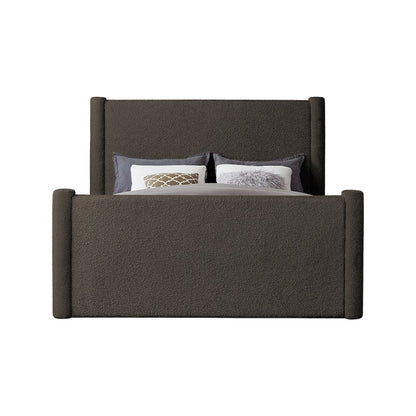Elias Brown Boucle Fabric Full Bed