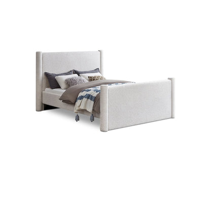 Elias Cream Boucle Fabric King Bed