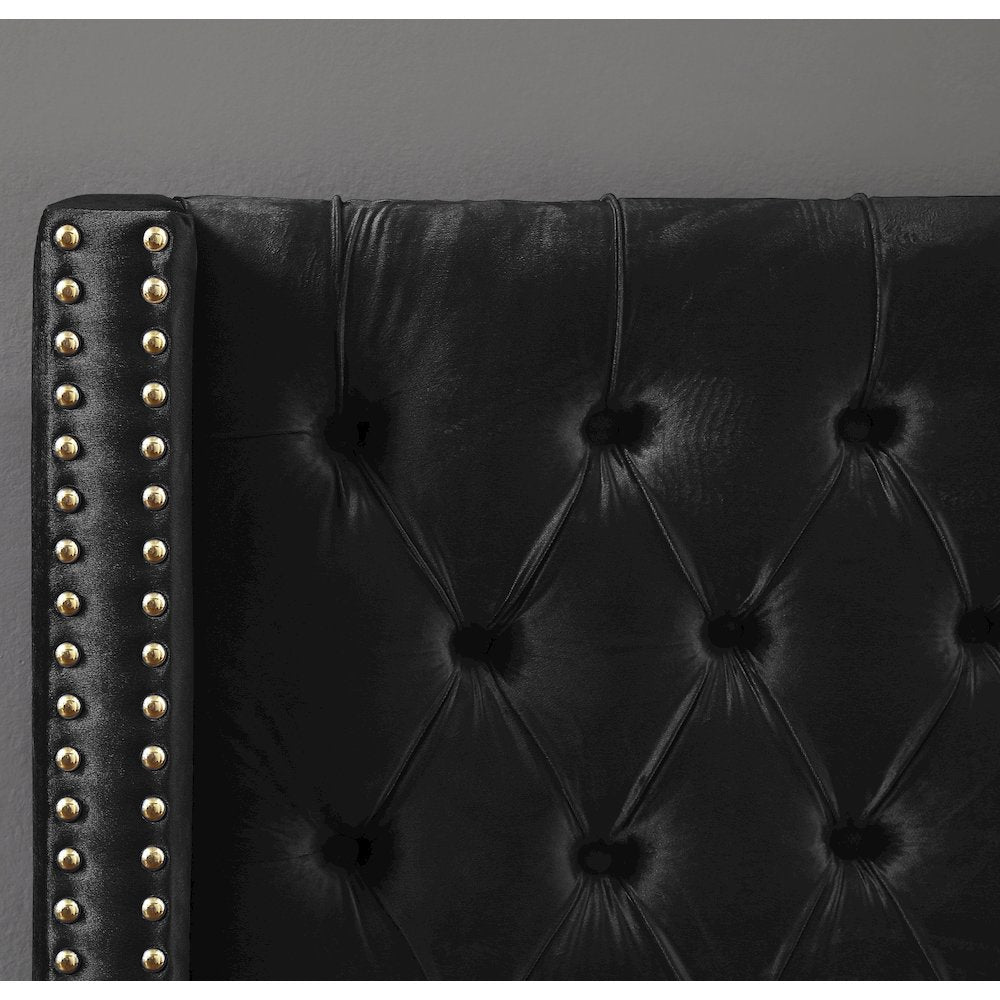 Barolo Black Velvet King Bed