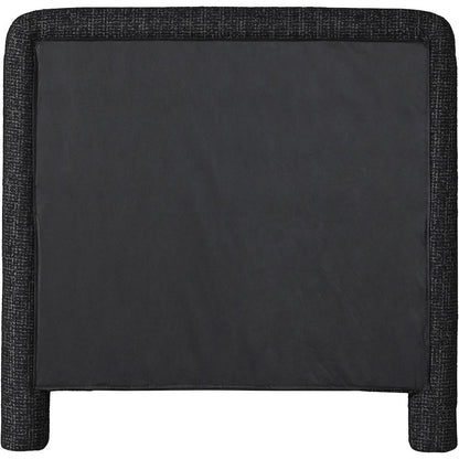 Baylor Black Fabric With Interwoven Chenille Upholstered Twin Bed