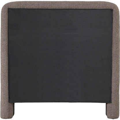 Baylor Brown Fabric With Interwoven Chenille Upholstered Twin Bed