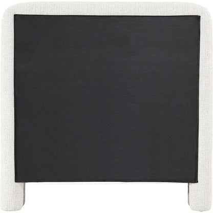 Baylor Cream Fabric With Interwoven Chenille Upholstered Twin Bed