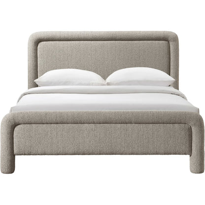 Baylor Taupe Fabric With Interwoven Chenille Upholstered Full Bed