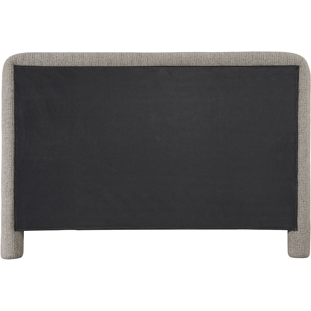 Baylor Taupe Fabric With Interwoven Chenille Upholstered King Bed