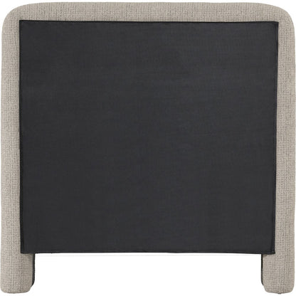 Baylor Taupe Fabric With Interwoven Chenille Upholstered Twin Bed