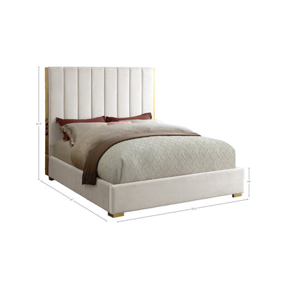 Becca Cream Velvet Full Bed