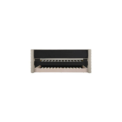 Beverly Beige Vegan Leather Twin Daybed