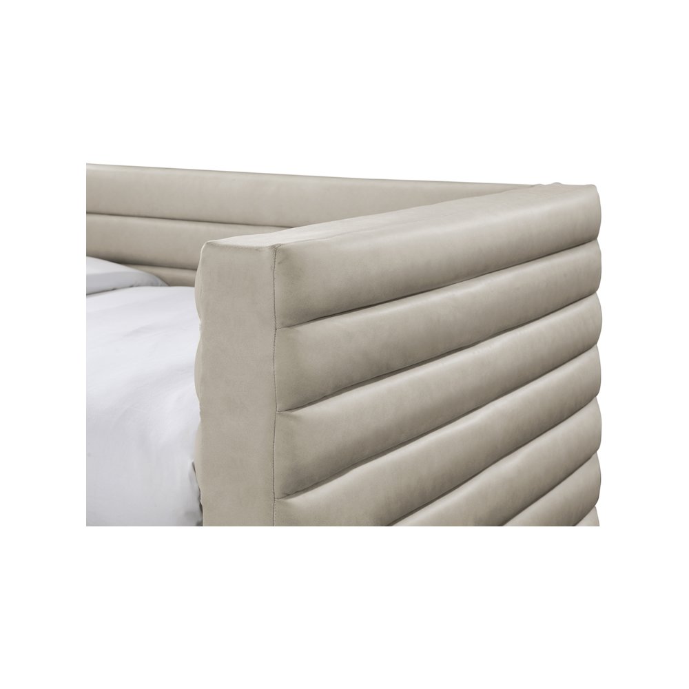 Beverly Beige Vegan Leather Twin Daybed