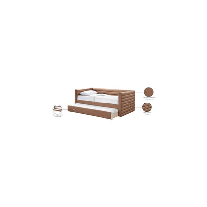 Beverly Cognac Vegan Leather Twin Daybed