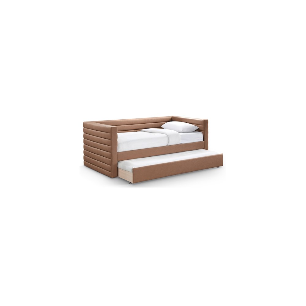 Beverly Cognac Vegan Leather Twin Daybed