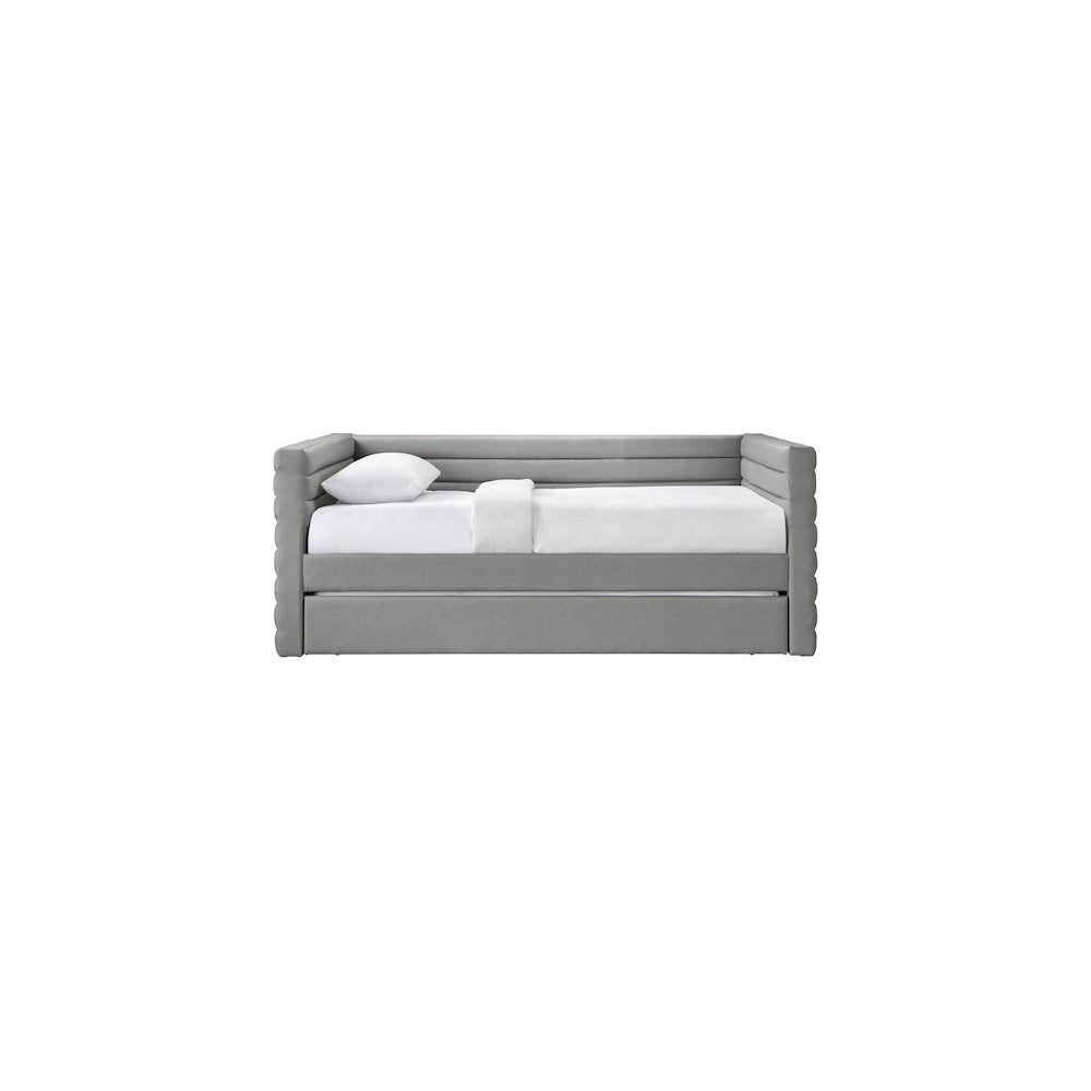 Beverly Grey Vegan Leather Twin Daybed
