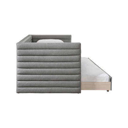 Beverly Grey Vegan Leather Twin Daybed