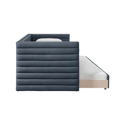 Beverly Navy Vegan Leather Twin Daybed