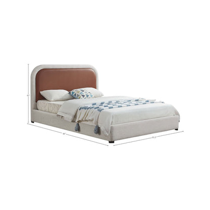 Blake Brown Vegan Leather Queen Bed