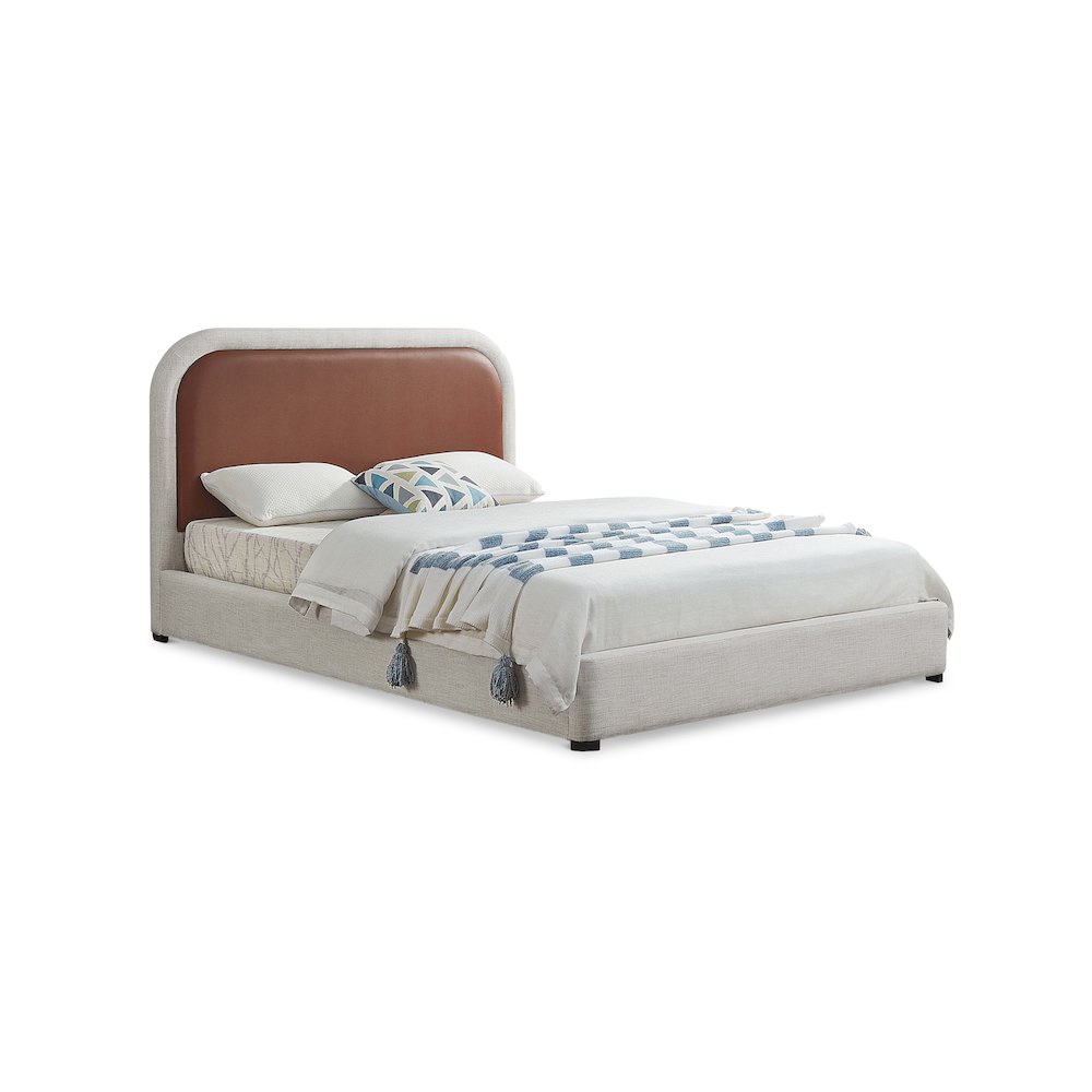 Blake Brown Vegan Leather Queen Bed