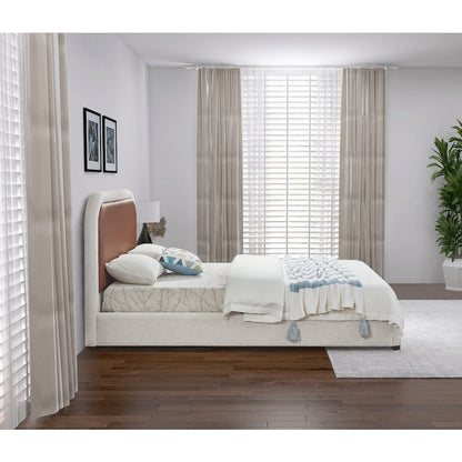 Blake Brown Vegan Leather Queen Bed
