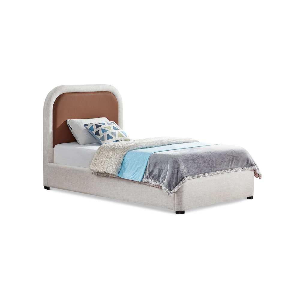 Blake Brown Vegan Leather Twin Bed