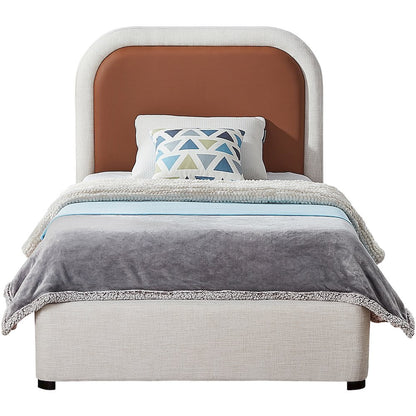 Blake Brown Vegan Leather Twin Bed