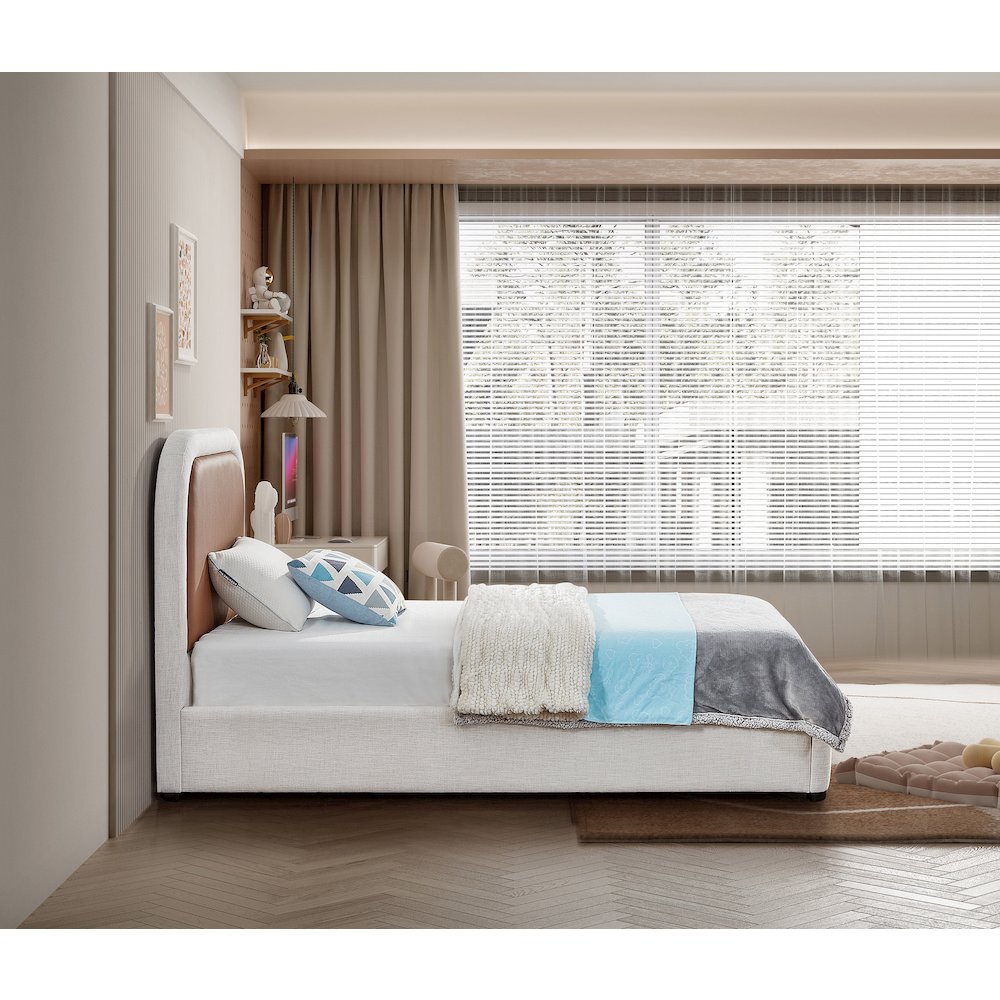 Blake Brown Vegan Leather Twin Bed