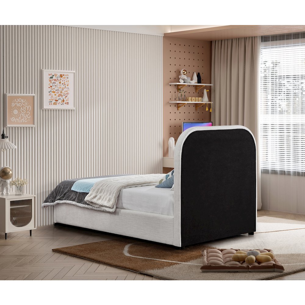 Blake Brown Vegan Leather Twin Bed