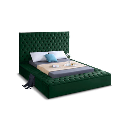 Bliss Green Velvet Full Bed