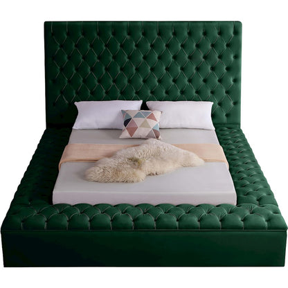 Bliss Green Velvet King Bed