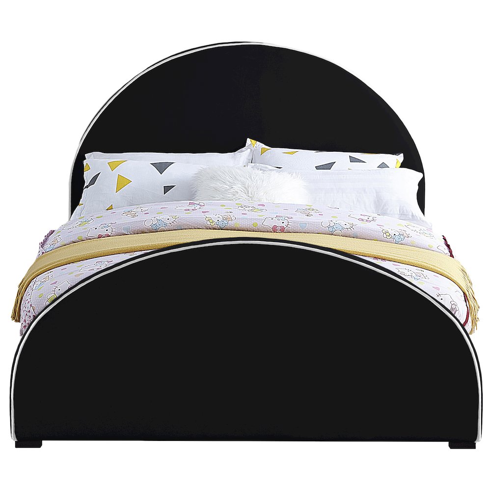 Brody Black Velvet Queen Bed