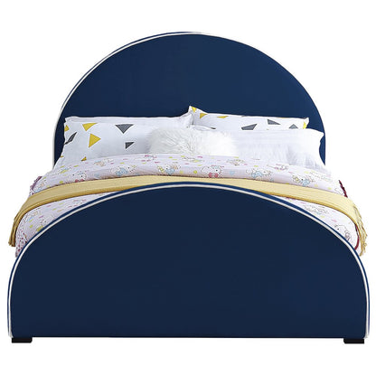 Brody Navy Velvet Queen Bed