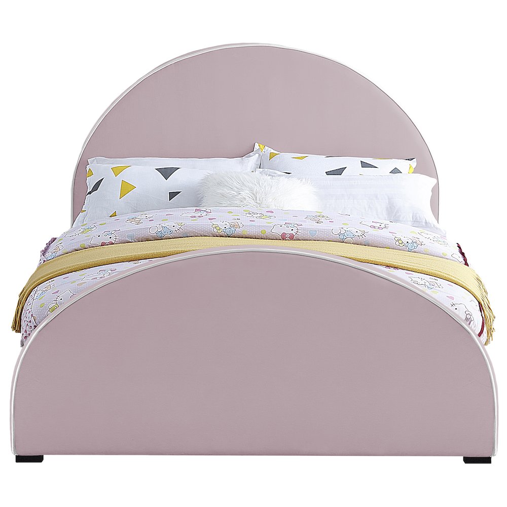 Brody Pink Velvet Full Bed