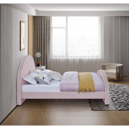 Brody Pink Velvet Full Bed