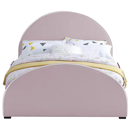 Brody Pink Velvet Queen Bed
