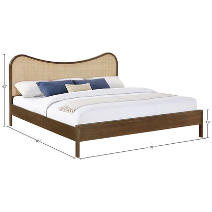 Windsor Brown Solid Wood King Bed (3 Boxes)