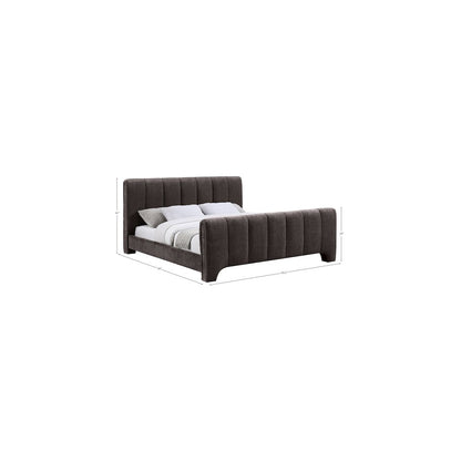 Camila Brown Chenille Fabric Full Bed