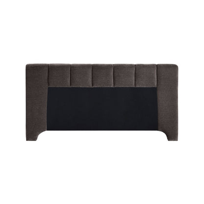 Camila Brown Chenille Fabric Queen Bed