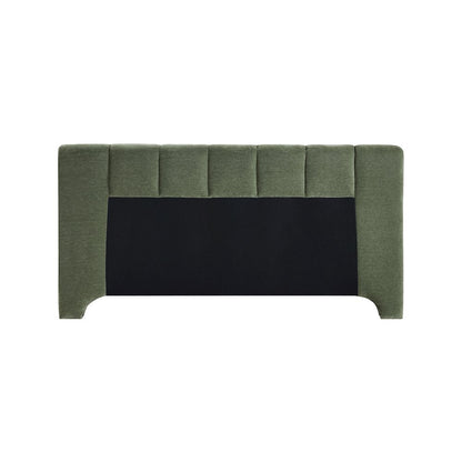 Camila Green Chenille Fabric Full Bed