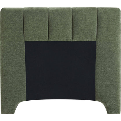 Camila Green Chenille Fabric Twin Bed