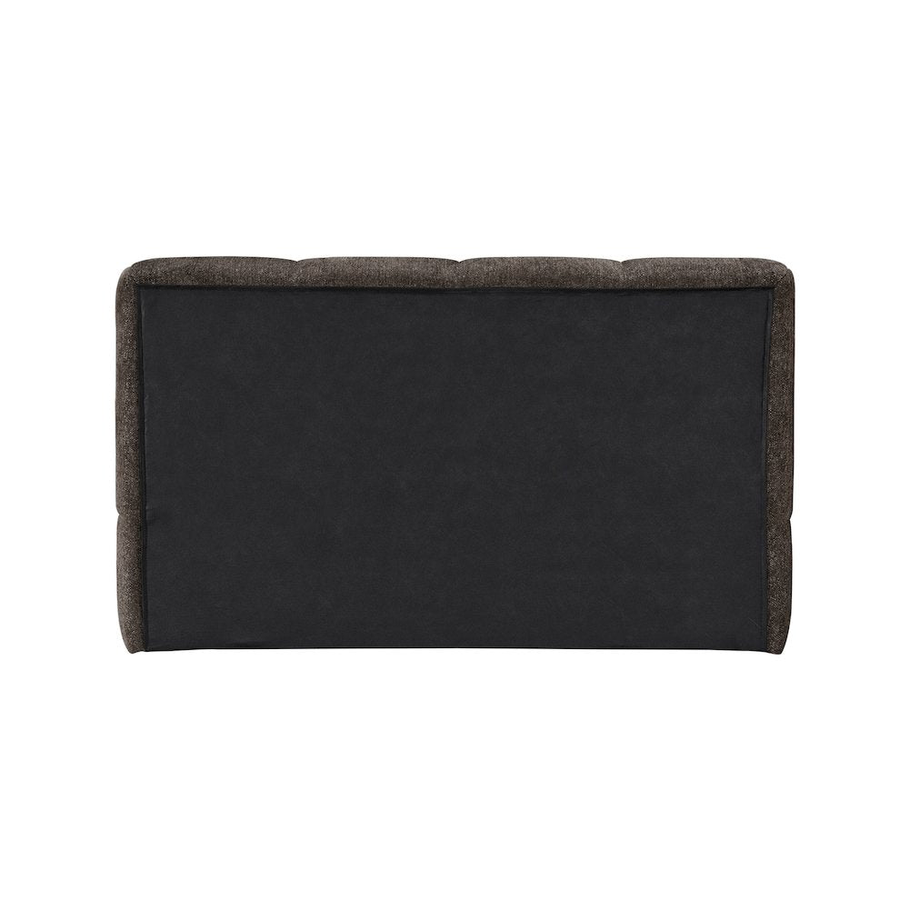 Carlin Brown Chenille Fabric Twin Bed