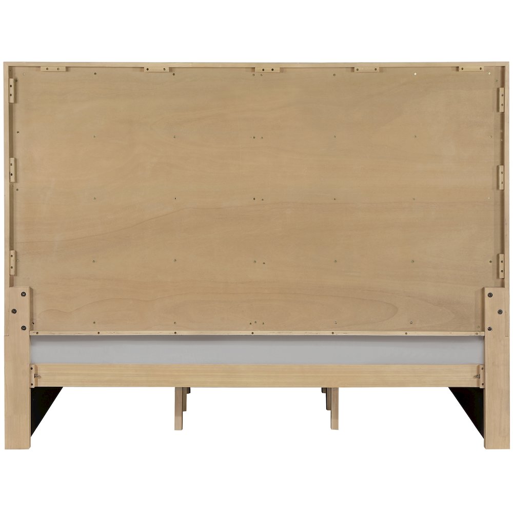 Casa Cream Vegan Leather Queen Bed