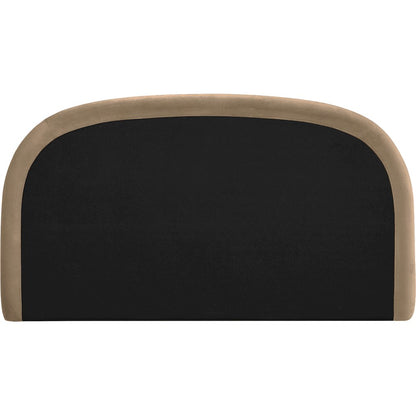 Celine Beige Velvet Upholstered King Bed