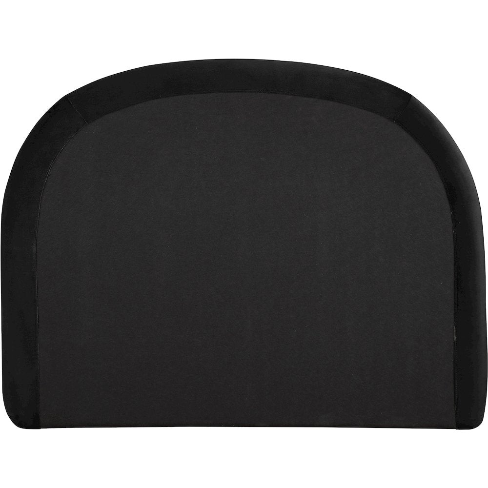 Celine Black Velvet Upholstered Twin Bed