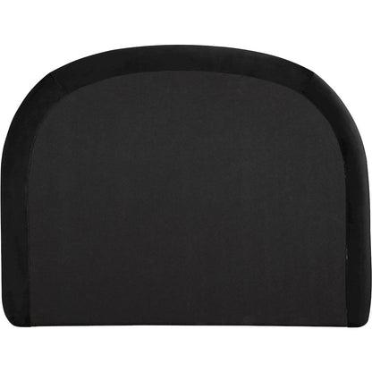 Celine Black Velvet Upholstered Twin Bed