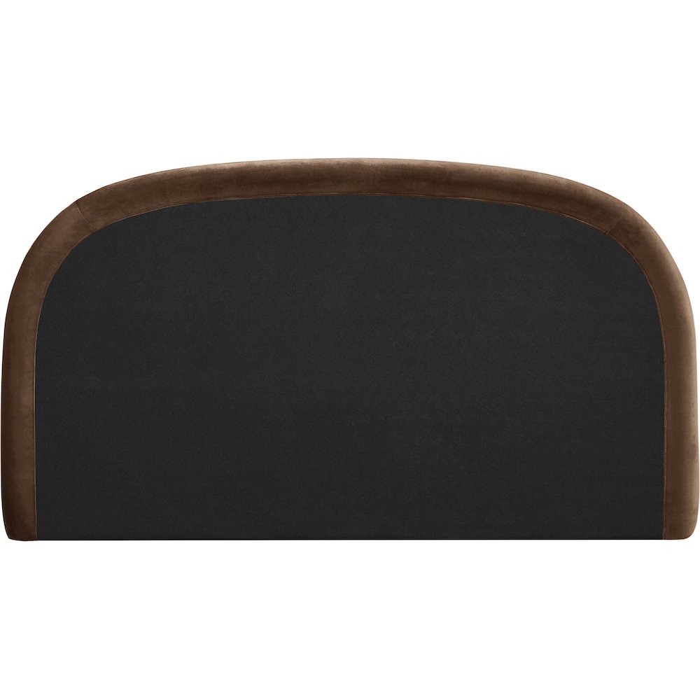 Celine Brown Velvet Upholstered Full Bed