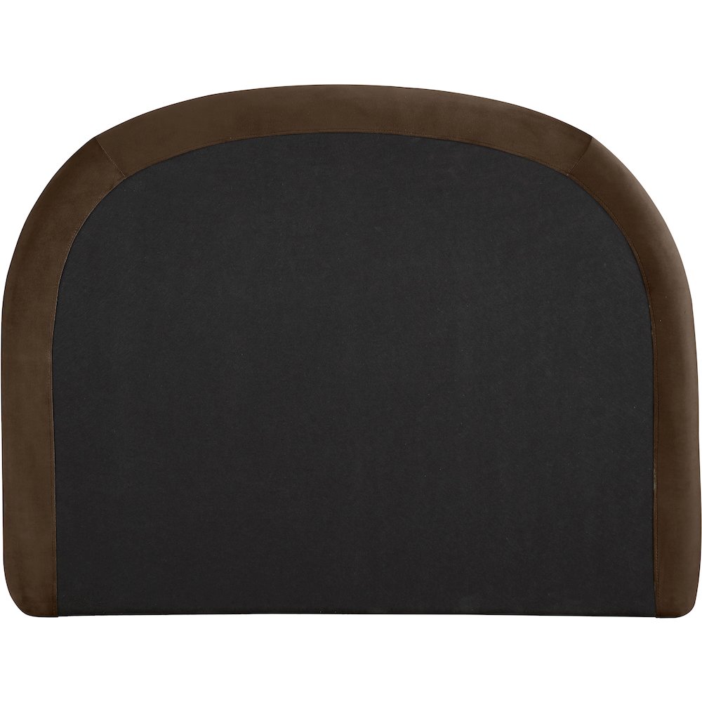 Celine Brown Velvet Upholstered Twin Bed