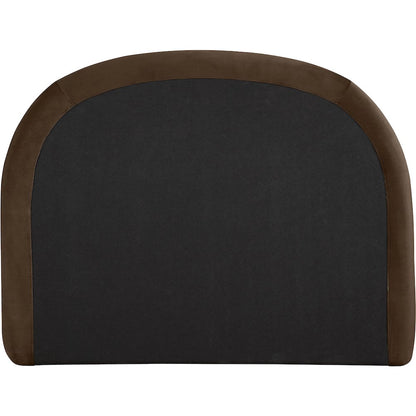Celine Brown Velvet Upholstered Twin Bed