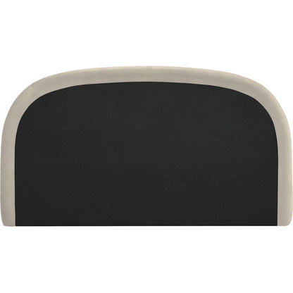 Celine Cream Velvet Upholstered Full Bed
