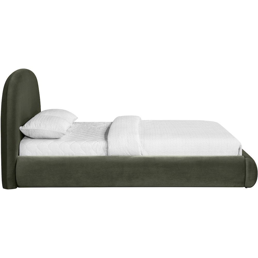 Celine Green Velvet Upholstered Full Bed