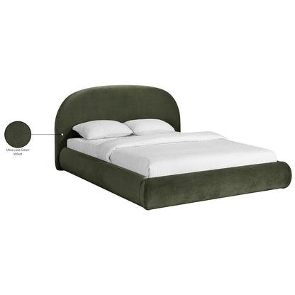 Celine Green Velvet Upholstered Queen Bed