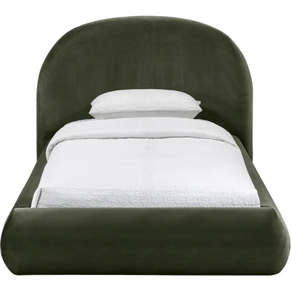 Celine Green Velvet Upholstered Twin Bed