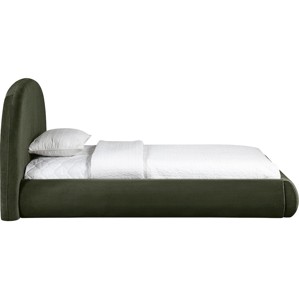 Celine Green Velvet Upholstered Twin Bed
