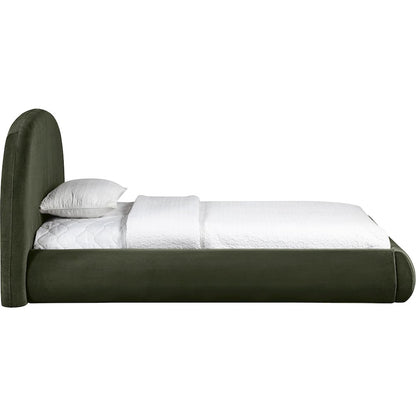 Celine Green Velvet Upholstered Twin Bed